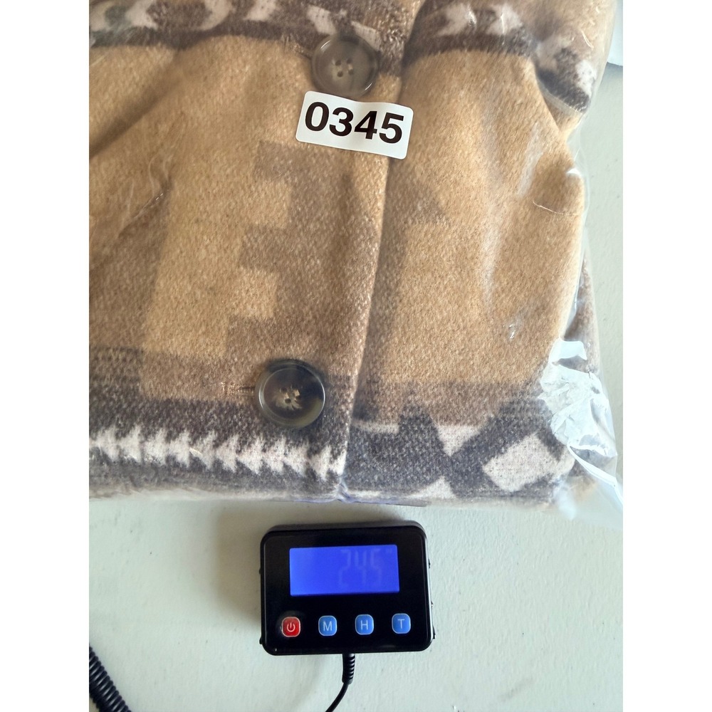 Chico's Patterned Blanket Coat 0 Beige Multi Southwestern Aztec Cabin Core Boho - Picture 12 of 12
